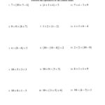 Order Of Operations With Integers Three Steps Multiplication