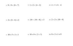 Order Of Operations With Integers Three Steps Multiplication
