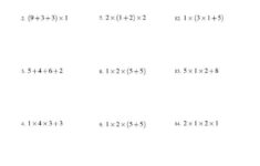 Order Of Operations With Integers Three Steps Multiplication And