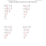 Order Of Operations With Positive Fractions Four Steps D