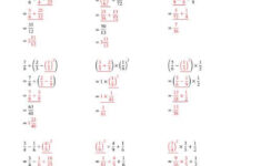 Order Of Operations With Positive Fractions Three Steps A