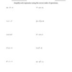 Order Of Operations With Whole Numbers Three Steps A