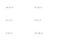 Order Of Operations With Whole Numbers Three Steps B Math Worksheet