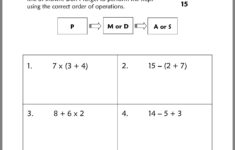 Order Of Operations Worksheet 7th Grade WERT SHEET