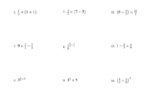 Order Of Operations Worksheet Fractions Order Of Operations Two