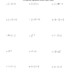 Order Of Operations Worksheet Fractions Order Of Operations Two