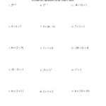 Order Of Operations Worksheet Integers Order Of Operations Two