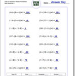Order Of Operations Worksheet Nested Parentheses Order Of Operations