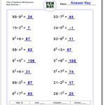Order Of Operations Worksheet With Exponents Order Of Operations