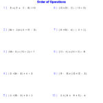 Order Of Operations Worksheets Order Of Operations Worksheets For