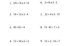 Order Of Operations Worksheets With Answer Key Pin On Middle School