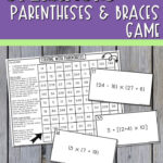 Parentheses Brackets Braces Order Of Operations Game Order Of