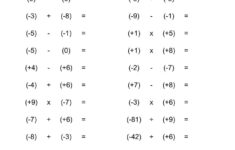 Pdf Worksheet Multiplying Integers With Answer Key