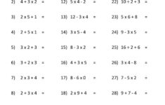 Pemdas worksheets order of operations 2 gif 1000 1294 7th Grade