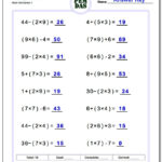 Pemdas Worksheets Order Of Operations 3 Math 1 Math Printable