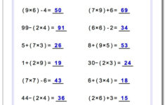 Pemdas Worksheets Order Of Operations 3 Math 1 Math Printable