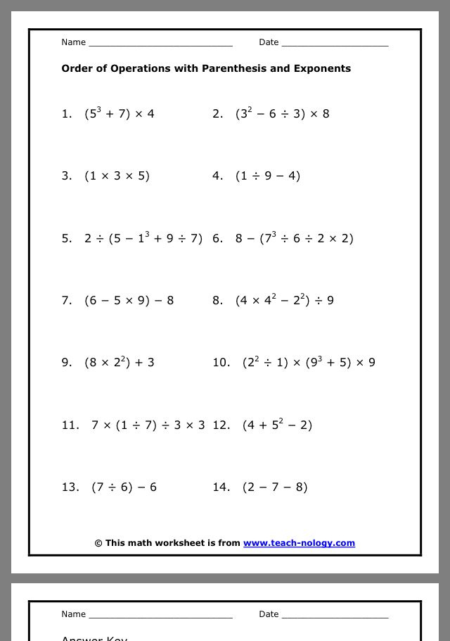 Pin By Laila Asad On Worksheets Math Worksheet Math Order Of Operations