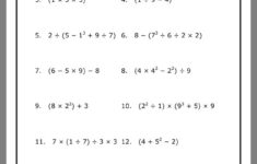 Pin By Laila Asad On Worksheets Math Worksheet Math Order Of Operations