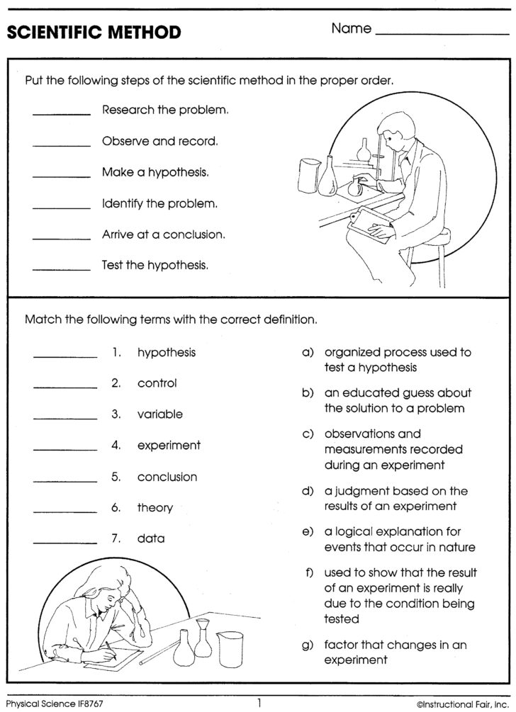 Scientific Method Worksheet Math Aid Worksheet