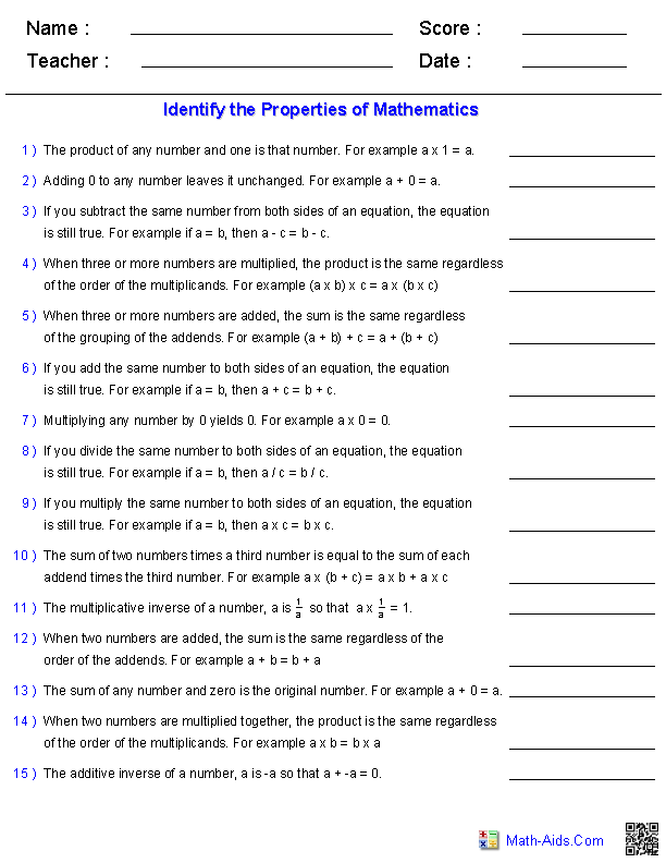Order Of Operations With Distributive Property Worksheet