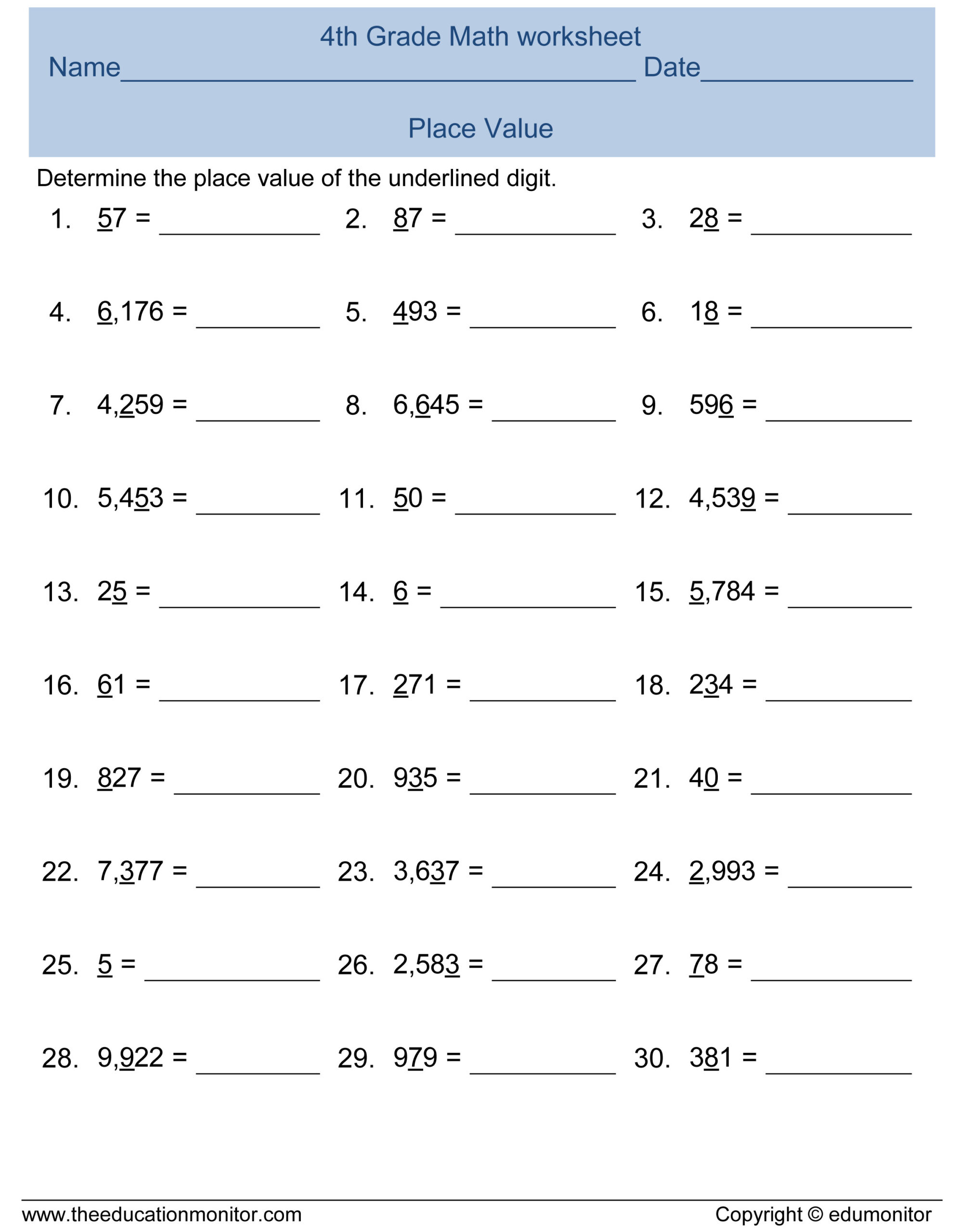 Place Value Worksheets And Printables Free Place Value Printables