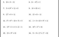 Practice The Order Of Operations With These Free Math Worksheets