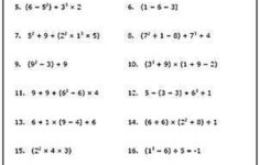 Practice The Order Of Operations With These Free Math Worksheets