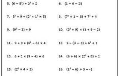 Practice The Order Of Operations With These Free Math Worksheets