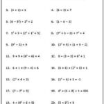 Practice The Order Of Operations With These Free Math Worksheets Math