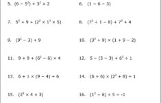 Practice The Order Of Operations With These Free Math Worksheets With