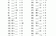 Printable Division Worksheets 3rd Grade