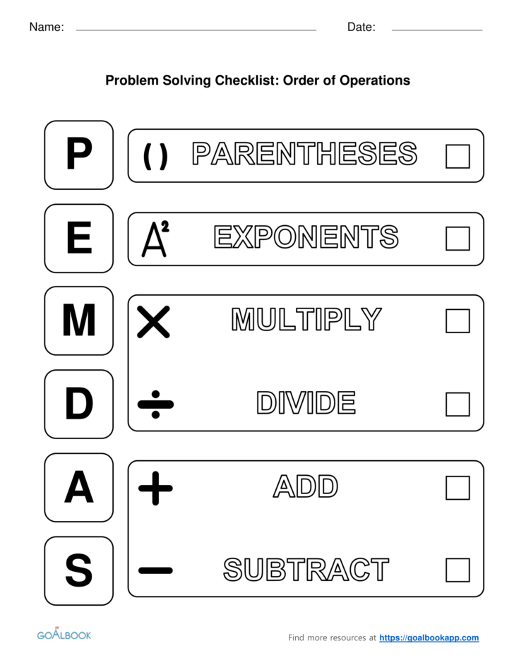 order of operations problem solving