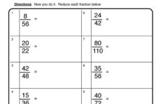 Reducing Fractions Fourth Grade Worksheet Short Vowel Worksheets 3rd