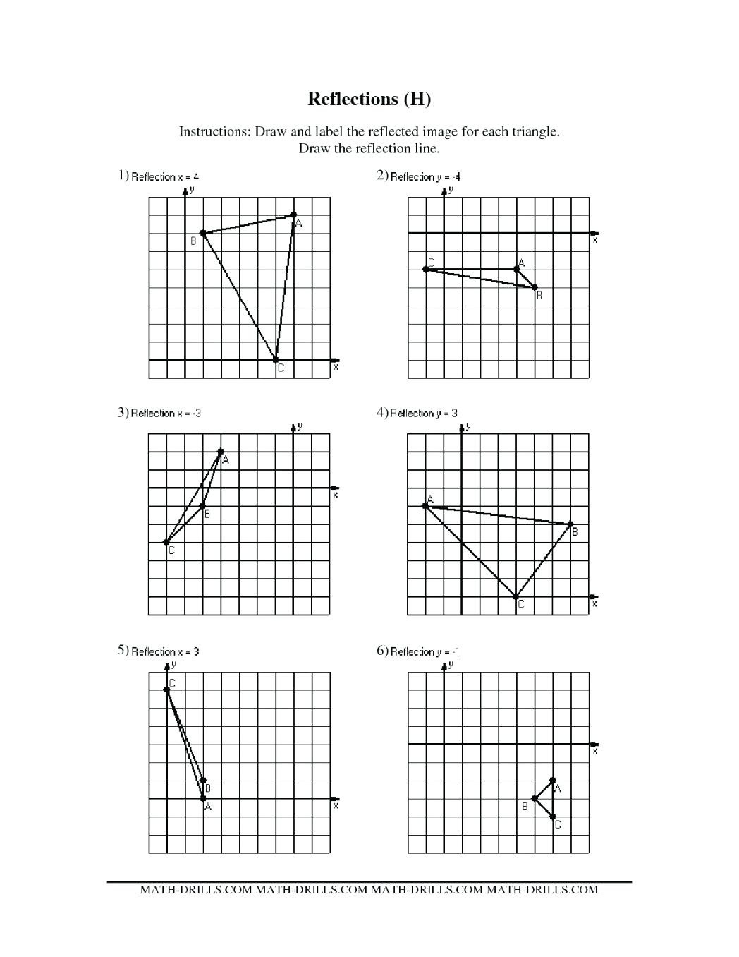Reflections Worksheet Answers Math Majicpicsclub Db excel