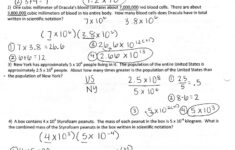 Scientific Notation Word Problems Worksheet Pdf