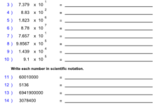 Scientific Notation Worksheet