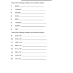 Scientific Notation Worksheet Answers Db Excel
