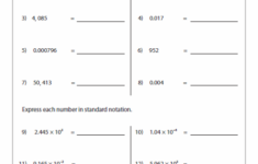 Scientific Notation Worksheets