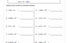 Scientific Notation Worksheets