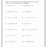 Search Results For Order Of Operations Worksheet For 6th Graders