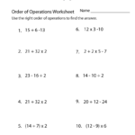 Simple Order Of Operations Worksheet Printable Order Of Operations