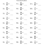 Simplifying Fractions 4th Grade Math Worksheets Fractions Worksheets