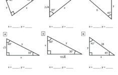 Special Right Triangles Worksheets Math Monks