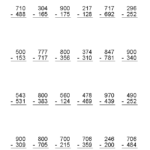 Subtraction Worksheets Dynamically Created Subtraction Worksheets