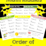 Summer Order Of Operations Math Riddles Order Of Operations Math