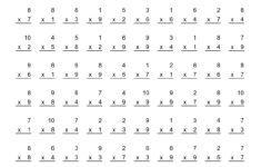 The 100 Vertical Questions Multiplication Facts 1 9 By 1 10 A