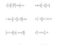 The Decimals And Fractions Mixed With Negatives A Math Worksheet From