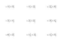 The Multiplying And Dividing Mixed Fractions A Math Worksheet From
