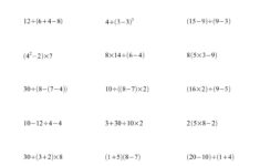 The Order Of Operations Three Steps A Math Worksheet From The