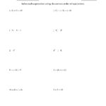 The Order Of Operations With Negative And Positive Integers Two Steps